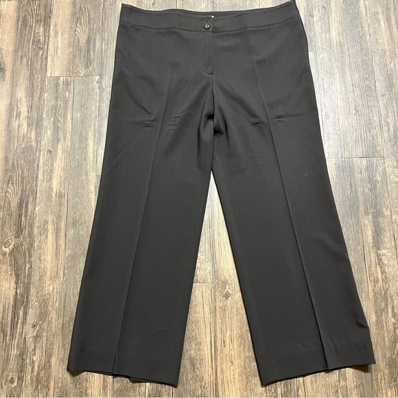 Armani Collezioni Pants - Armani Collezioni Vintage Wide Straight Leg Charcol Dress Pants Trousers 14